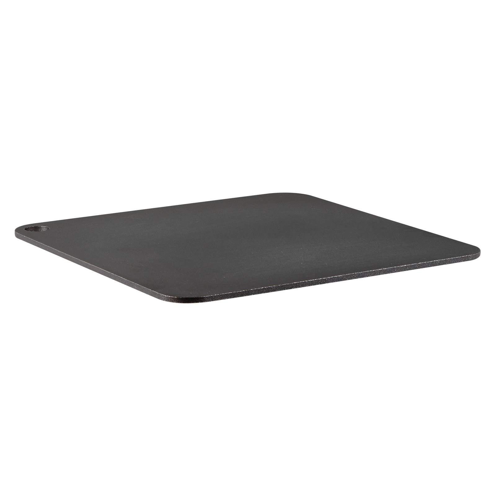 VEVOR pizza steel, rectangular and black with smooth edges and a hole for hanging.