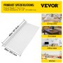 VEVOR Πλαστικό κάλυμμα τραπεζιού 40 x 80 ιντσών, πάχους 1,5 mm Clear table προστατευτικό, ορθογώνιο διαφανές στρώμα γραφείου, αδιάβροχο & εύκολο καθάρισμα για νυχτερινή βάση κομοδίνας γραφείου