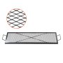 VEVOR X-Marks Fire Pit Grill Grate, Rectangle Cooking Grate, Heavy Duty Steel Campfire BBQ Grill Grid with Handle & Support X Wire, Portable Camping Cookware for Outside Party Gathering, 44 Inch Black