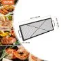 VEVOR X-Marks Fire Pit Grill Grate, Rectangle Cooking Grate, Heavy Duty Steel Campfire BBQ Grill Grid with Handle & Support X Wire, Portable Camping Cookware for Outside Party Gathering, 44 Inch Black