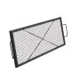 VEVOR X-Marks Fire Pit Grill Grate, Rectangle Cooking Grate, Heavy Duty Steel Campfire BBQ Grill Grid with Handle & Support X Wire, Portable Camping Cookware for Outside Party Gathering, 44 Inch Black