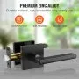VEVOR Passage Door Handle 6 Pack Matte Black Door Lever Interior Non-Locking
