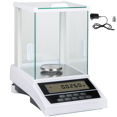 VEVOR Analytical Balance 200g Analytical Scale 0.1mg  High Precision Electronic Analytical Balance Precision Balance with Φ 80mm Tray Digital Scientific Lab Scale For Laboratory Pharmacy 200gx0.1mg