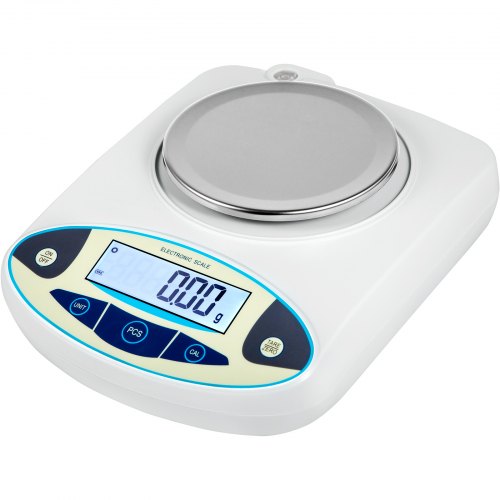 VEVOR Lab Scale Analytical Balance, 500g x 0.01g Accuracy High Precision Lab Scale 13 Units Conversion Scientific Digital Laboratory Balance Scale for Lab, Jewelry, Industrial, Business(500g, 0.01g)