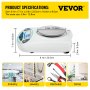 VEVOR Lab Scale Analytical Balance, 500g x 0.01g Accuracy High Precision Lab Scale 13 Units Conversion Scientific Digital Laboratory Balance Scale for Lab, Jewelry, Industrial, Business(500g, 0.01g)