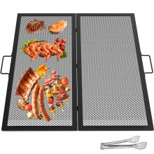 Lineslife Swivel Campfire Grill Grate and Griddle, Folding Stainless Steel  Open Fire Grill Rack, Fire Pit Grill Grate Over Fire Pit with Carrying Bag