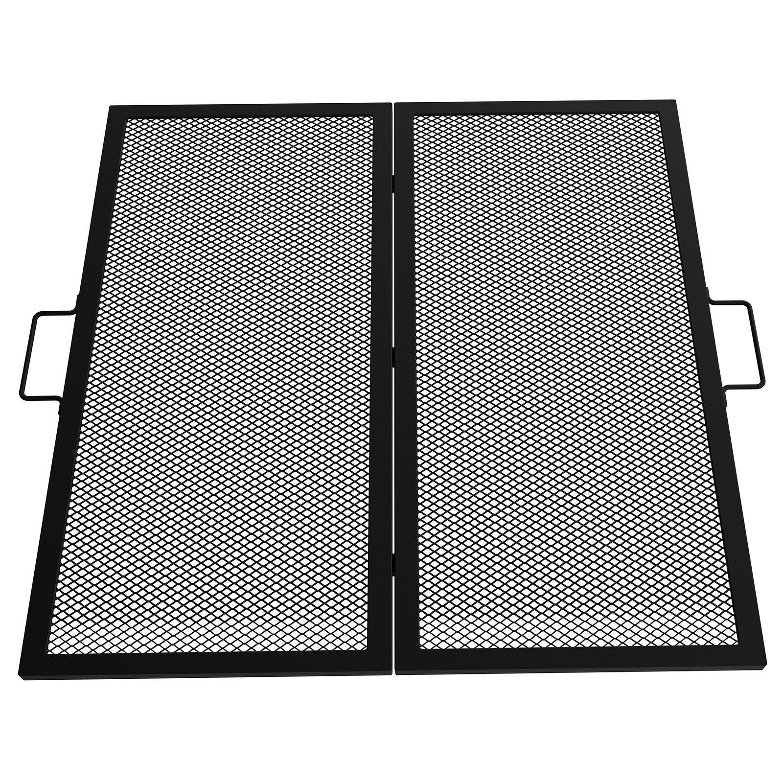 VEVOR Fire Pit Cooking Grate 30 Inch, Foldable Square Cooking Grill Grates, Heavy Duty X-Marks BBQ Grill with Portable Handle & Solid Steel for Outdoor Campfire Party & Gathering