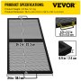 VEVOR Fire Pit Cooking Grill Grate 32 x 15 in Foldable Rectangle Campfire BBQ Rack, Heavy Duty X-Marks with Portable Handle & Support Wire for Outdoor Picnic Party & Gathering, Black