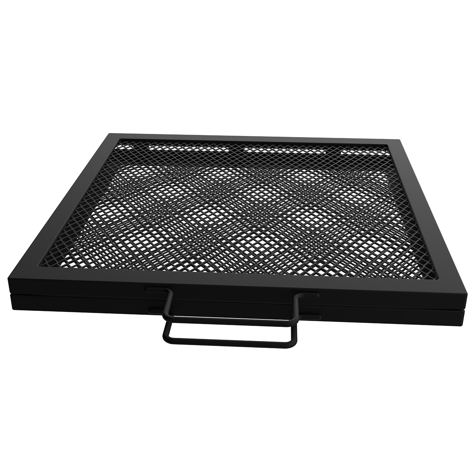 VEVOR Fire Pit Cooking Grill Grate 32 x 15 in Foldable Rectangle Campfire BBQ Rack, Heavy Duty X-Marks with Portable Handle & Support Wire for Outdoor Picnic Party & Gathering, Black
