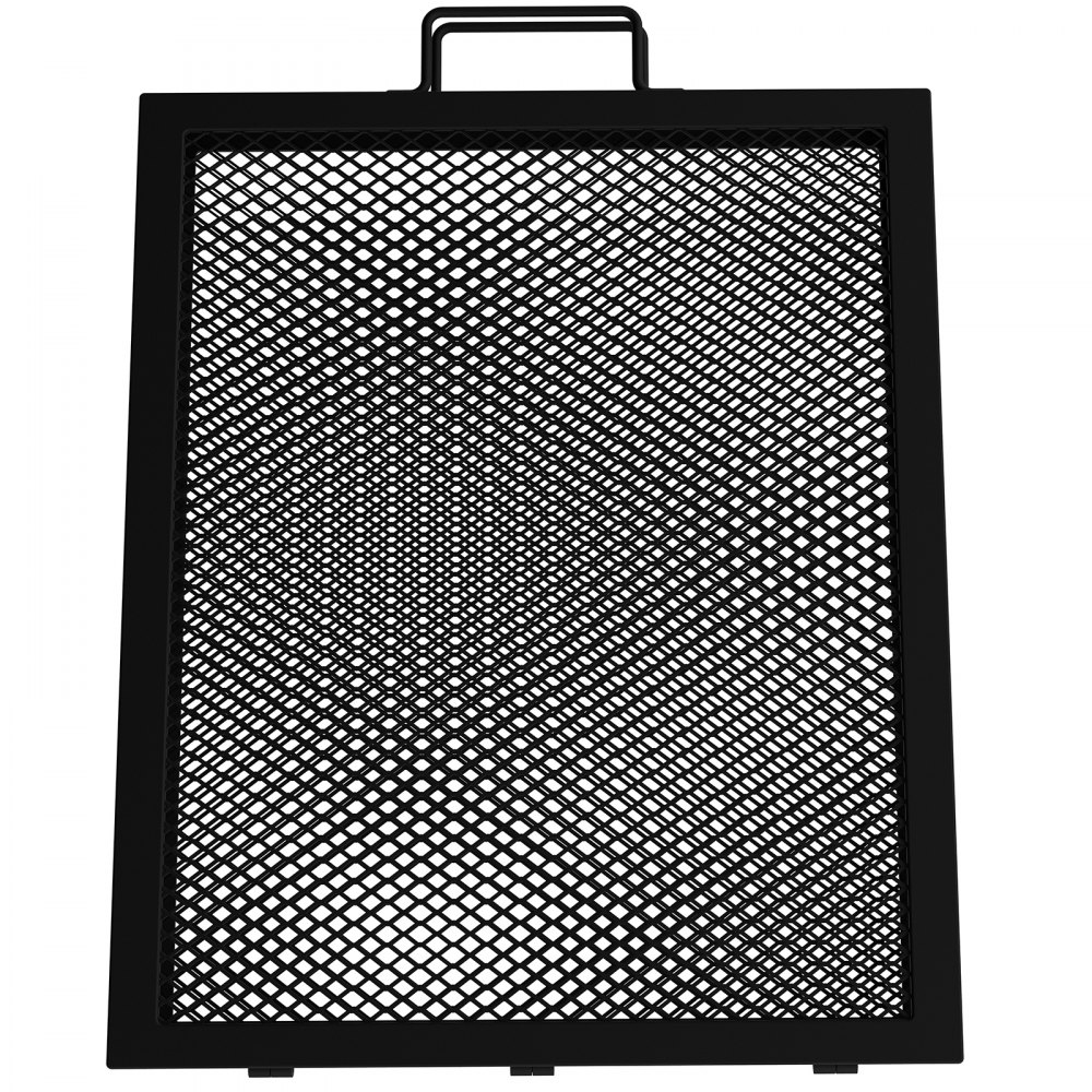 VEVOR Fire Pit Cooking Grill Grate 36 x 15 in Foldable Rectangle Campfire BBQ Rack, Heavy Duty X-Marks with Portable Handle & Support Wire for Outdoor Picnic Party & Gathering, Black