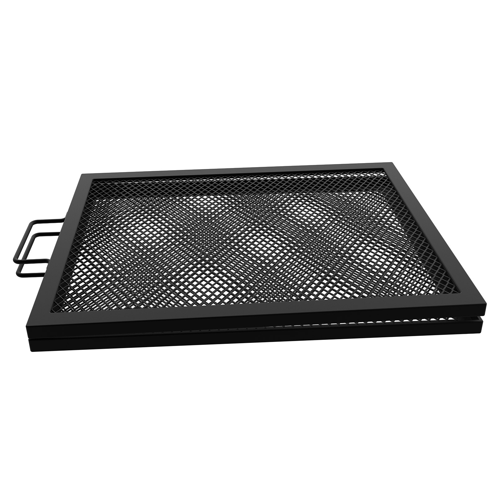 VEVOR Fire Pit Cooking Grill Grate 36 x 15 in Foldable Rectangle Campfire BBQ Rack, Heavy Duty X-Marks with Portable Handle & Support Wire for Outdoor Picnic Party & Gathering, Black