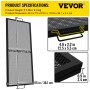 VEVOR Fire Pit Cooking Grill Grate 40 x 15 in Foldable Rectangle Campfire BBQ Rack, Heavy Duty X-Marks with Portable Handle & Support Wire for Outdoor Picnic Party & Gathering, Black