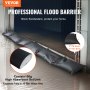 VEVOR Flood Barriers, Water Flood Dam 6 Pack, Water Barriers for Flooding, Water Activated Flood Barriers for Home, Doorway, Driveway (2FT x 1in)