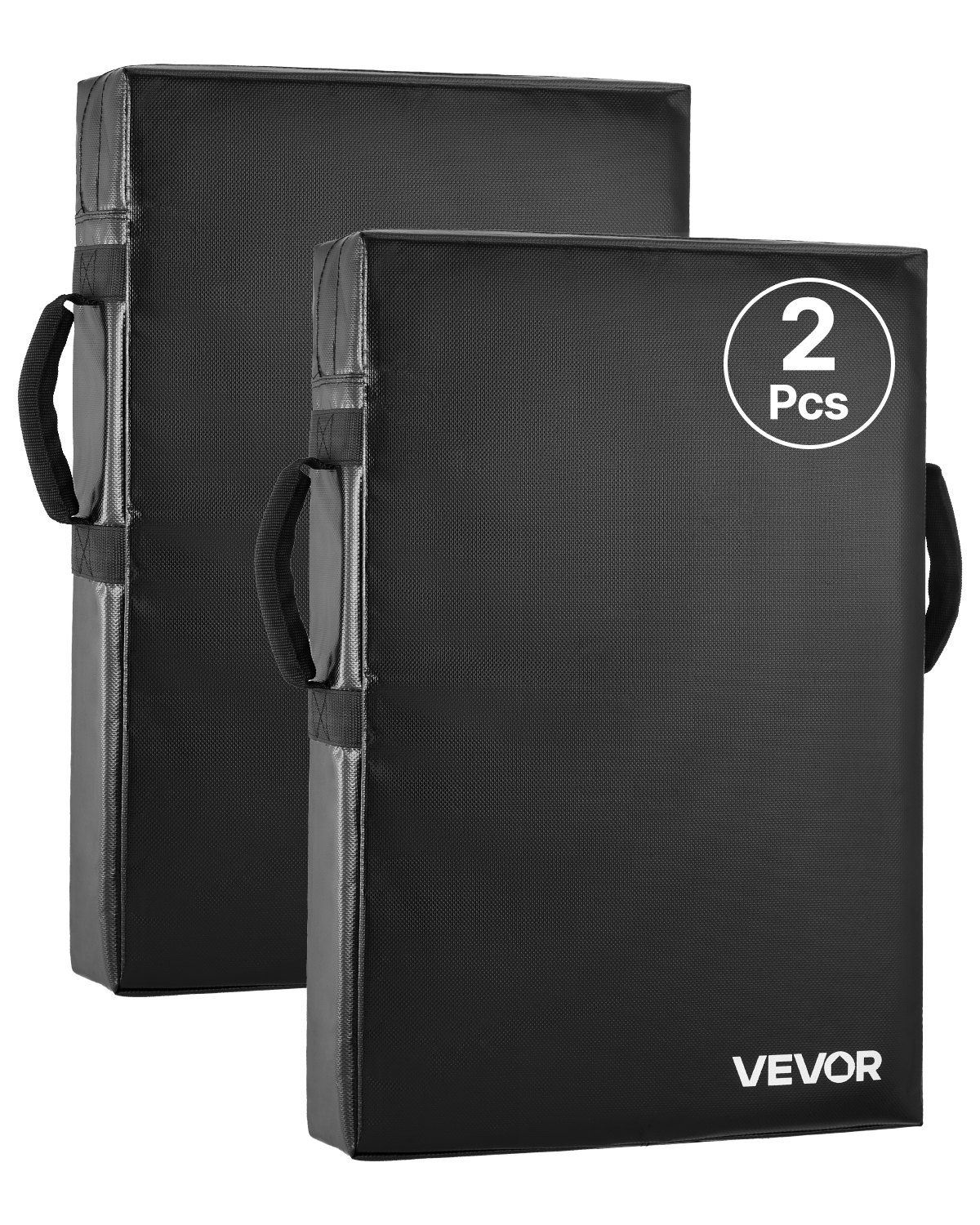 VEVOR Football Blocking Dummy, 24x16 in Blocking Pads, Kick Shield Pad with Handles, High-Density Sponge Tackle Dummies, Heavy Duty Training Equipment for Basketball Hockey Lacrosse, Black, 2PCS