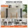 VEVOR 711.2MM Adjustable Furniture Legs, Square Reinforced Steel Office Table legs Set of 2 for DIY, Max Load 453.6KG Heavy Duty Desk Legs, Quick Instalation & Rich Accessories Legs Black