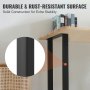 VEVOR 711.2MM Adjustable Furniture Legs, Square Reinforced Steel Office Table legs Set of 2 for DIY, Max Load 453.6KG Heavy Duty Desk Legs, Quick Instalation & Rich Accessories Legs Black