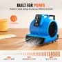 VEVOR Floor Blower 1560 RPM 4000 CFM Air Mover with 3 Blowing Angles 3-Speeds