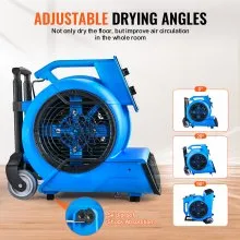 VEVOR Floor Blower 1560 RPM 4000 CFM Air Mover with 3 Blowing Angles 3-Speeds