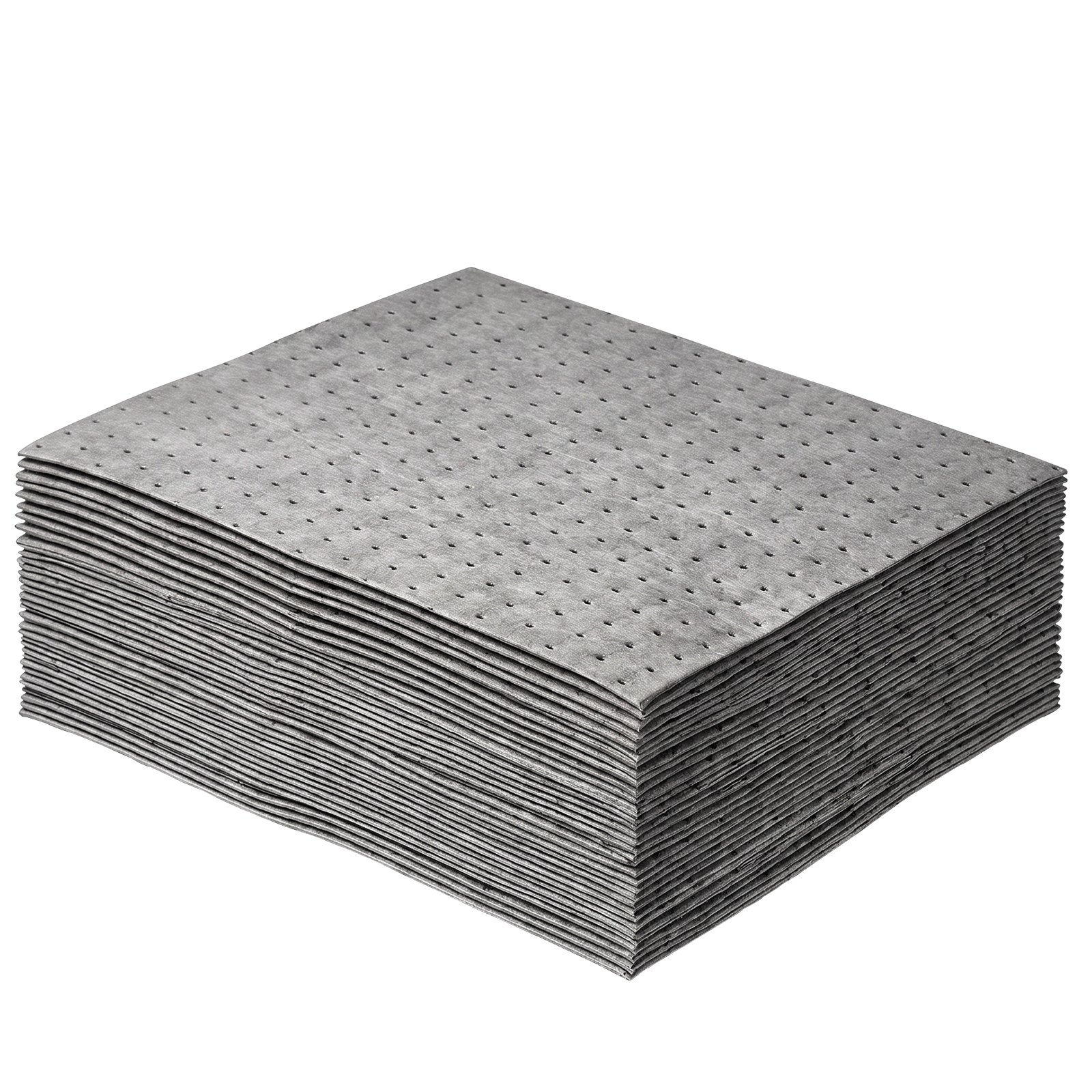 VEVOR Complete Spill Absorbent Kit for Oil & Water, 40PCS Heavy-Duty Oil Absorbent Pads, 3 Socks, 2 Pillows, 5 Hazardous Material Bags, 20-Gallon Wheeled Drum for Garage Workshop Spill Control