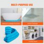 VEVOR Universal Absorbent Sock, Water Absorbing Snake 20 Gal Capacity, 3" x 47.24" Mildew-Resistant Spill Control Sock, 12 pcs