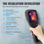 VEVOR Thermal Imaging Camera, 320 x 240 Pixels Super Resolution, 25Hz Refresh Rate Infrared Camera with -4 to 752°F Temperature Range, 32G Built-in SD Card, and Rechargeable Li-ion Battery