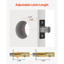 Deadbolt Lock Square Single Cylinder Dead Bolt Keyed 1 Side Matte Black 3 Keys