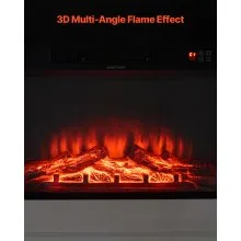 43 Inch Freestanding Electric Fireplace Stove Heater 1500W Mantel White