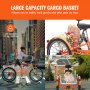 VEVOR Adult Tricycles Bike, 26 Inch Three-Wheeled Bicycles, 3 Wheel Bikes Trikes, Aluminum Alloy Cruiser Bike with Basket & Adjustable Seat, Picnic Shopping Tricycles for Seniors, Women, Men (Orange)
