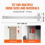 VEVOR push bar door locks for wood and metal doors, universal fit for 28" to 41" doors.