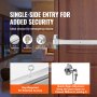 single-side entry door with VEVOR push bar door locks for emergency doors; rust-resistant, high hardness.