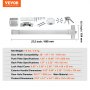 VEVOR push bar door locks with dimensions and compatibility details. includes screws and installation parts.