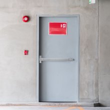 VEVOR työntötangon oven lukot, hiiliteräksiset paniikkitangot uloskäyntioviin, ulkovivulla ja 3 avaimella, työntötangon paniikkipoistumislaitteen oven laitteisto metallipuuoviin, vasen- ja oikeakätisille oville