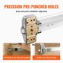 VEVOR Push Bar Door Locks, Stainless Steel Panic Bars for Exit Doors, with Exterior Lever and 3 Keys, Push Bar Panic Exit Device Door Hardware for Metal Wood Door, for Left and Right Handed Doors