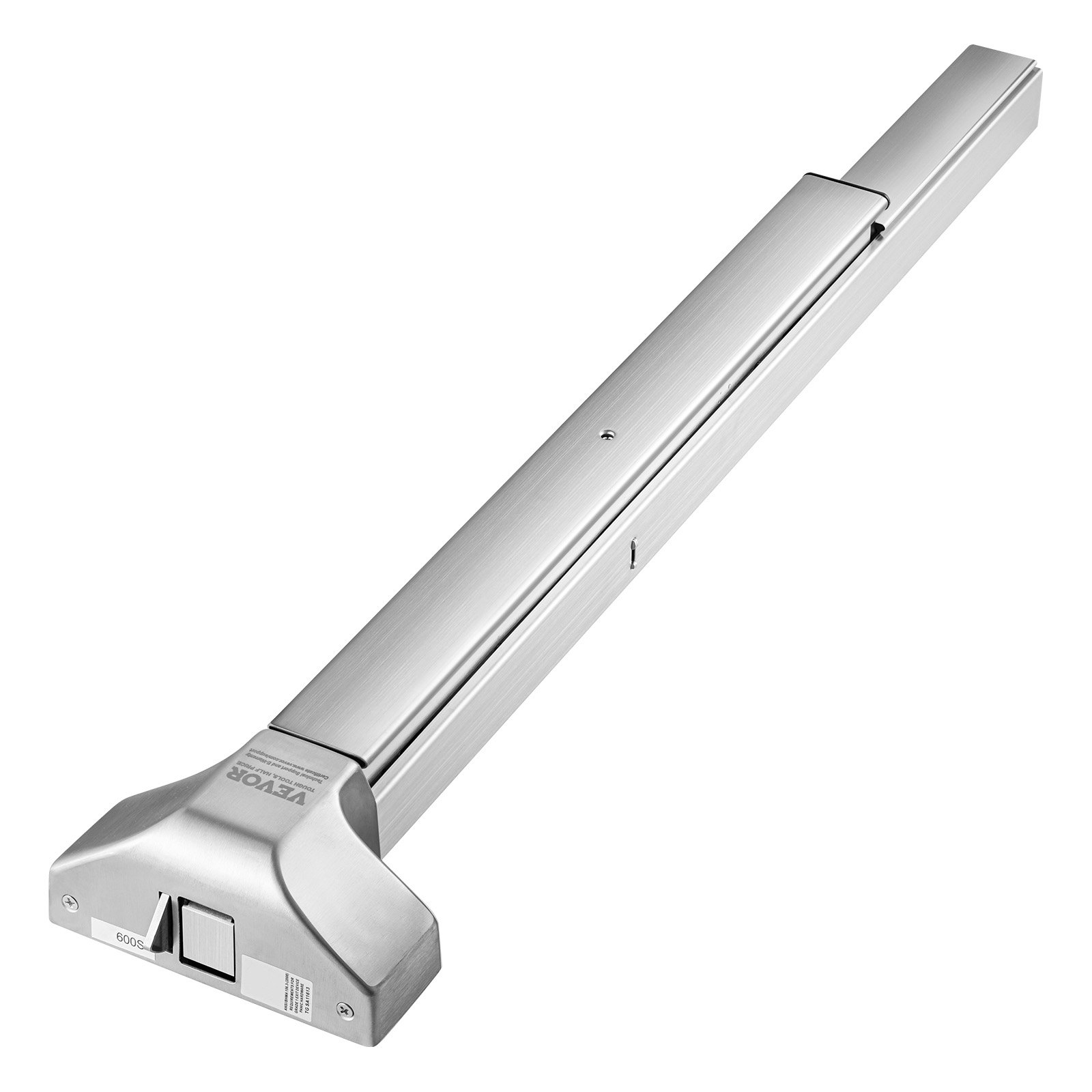 VEVOR Door Push Bar Panic Exit Device, 31” Stainless Steel Commercial Emergency Exit Door Push Bar with Exterior Lever and 3 Keys, Emergency Exit Door Hardware for 30"-36" Metal Wood Door