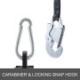 VEVOR 1 PC Safety Harness Fall Protection, 11 Foot Retractable Lanyard, Portable Safety Belt Fall Protection Harness, with Carabineer, for Safety Protection