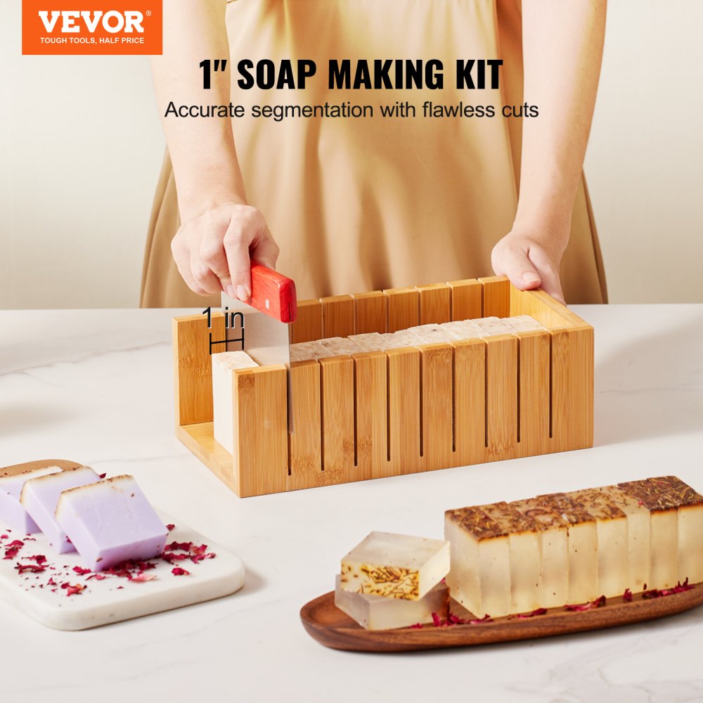 VEVOR Soap Cutter, Cuts 1-15 Bars, 0.8/1/1.2 inch Adjustable Width