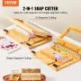 VEVOR Soap Cutter, Cut 1-12 Bars, Precisely and Accurately Cut 1 Inch Bars, Bamboo Soap Slicer With Steel Wire, Multi Handmade Soap Wire Cutter for Loaf Candles Cheese Butter DIY Making Tool