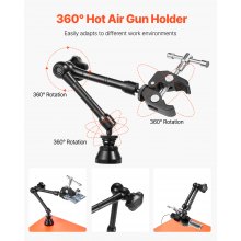 Magnetic Helping Hands Soldering Station 3X Magnifying Lamp Air Gun Holder