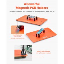 Magnetic Helping Hands Soldering Station 3X Magnifying Lamp Air Gun Holder