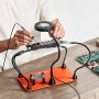 VEVOR Magnetic Helping Hands Soldering Station, 4 Flexible Arms Third Hand Soldering Tool, with 3X LED Magnifying Lamp, 4 PCB  Pillar Holder & Heavy-Duty Base, Electronic Repair Craft Hobby DIY