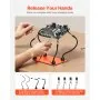 VEVOR Magnetic Helping Hands Soldering Station, 4 Flexible Arms Third Hand Tool, with 6 PCB Pillar Holders & 360 Hot Air Gun Holder, Heavy-Duty Base Soldering Helper for Electronic Repair Craft