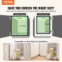 VEVOR 2-Tier 8.5"Wx21"Dx15"H Wire Pull Out Cabinet Under Sink Organizer Drawer Basket, 10"Wx22"Dx18"H  Install Size for Cabinet
