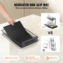 2-Tier 10.7"W x 14.2"D Pull Out Cabinet Under Sink Organizer Drawer Basket 2PCS,25.5"Wx15.5"Dx13"H Install Size for Cabinet