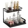 VEVOR 2 Tier Pull Out Cabinet Organizer(10.7"W x 14.2"D ), Under Sink Organizer and Storage, Slide Out Drawer Cabinet Organizer, Wire Basket Sliding Shelf, 12.5"Wx15.5"Dx13"H Install Size for Cabinet