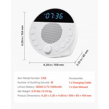 Sound Machine 18 Soothing Sleep Sounds 5-in-1 White Noise Sound Machine