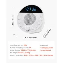 Sound Machine 18 Soothing Sleep Sounds 5-in-1 White Noise Sound Machine