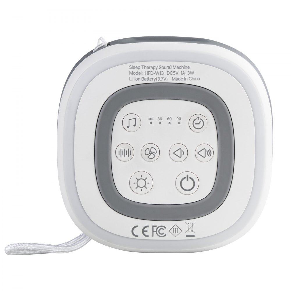 VEVOR Sound Machine, 21 Soothing Sleep Sounds, 3-in-1 Portable and Hangable White Noise Sound Machine with Auto-Off Timer, Soft Ring Light and Memory Function, for Baby, Adults, Home, Office & Travel