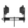 VEVOR manual trolley with black frame and threaded rod mechanism for industrial lifting.
