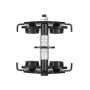 VEVOR manual trolley, black and silver, with four wheels and central threaded rod mechanism.