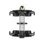 black VEVOR manual trolley with dual-wheeled design and threaded axle for smooth sliding motion.